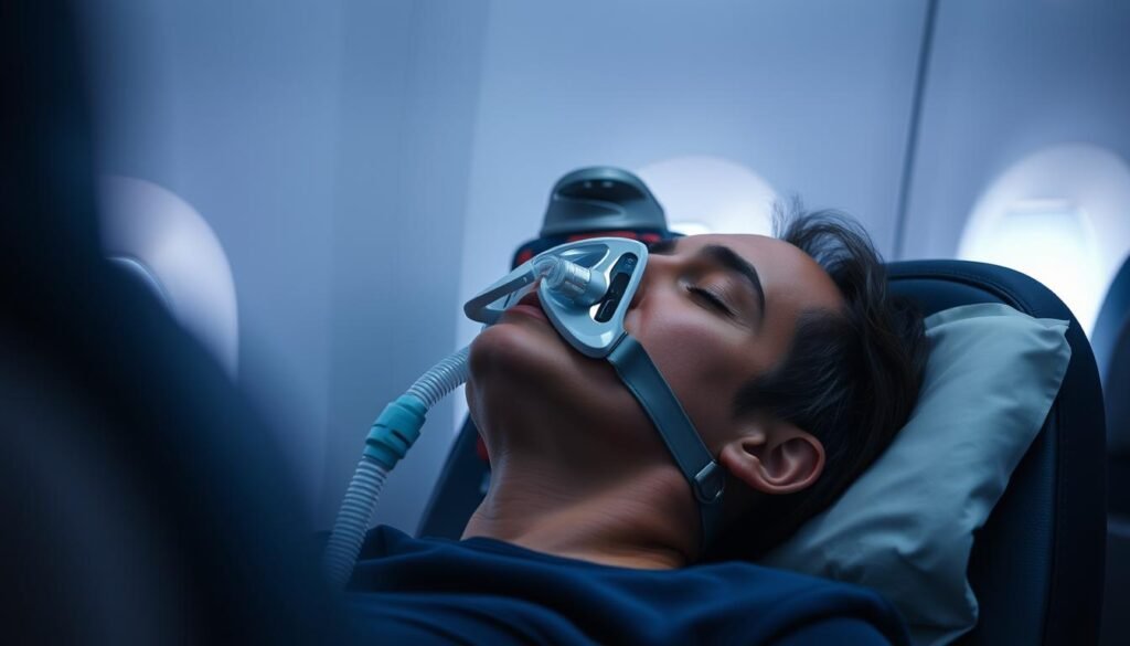 飛機上使用睡眠呼吸機圖片 飛機上使用睡眠呼吸機圖片